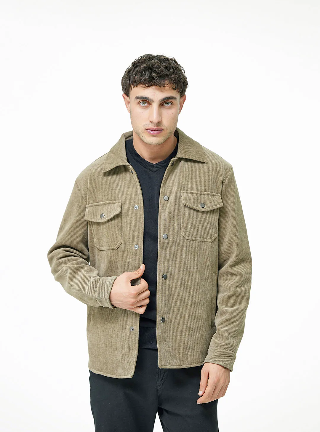 Blouson col chemise d.face